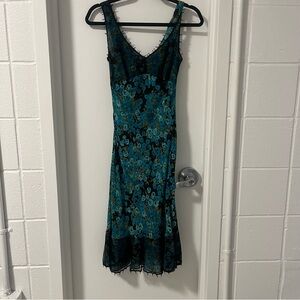 Floral Lace Betsey Johnson Black Label Vintage Designer Dress
